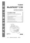 Canon MultiPASSTM C50 Installation guide