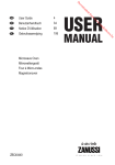 Zanussi ZBC40440 User guide