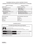 Maytag Mvwx700xw Installation Instructions