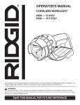 RIDGID R839 Operator`s manual