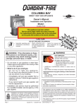 Quadra-Fire Direct Vent Gas Appliance COLBAY-FS-B Owner`s manual