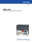 Extron electronics MPA 152 User guide