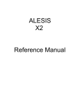 Alesis X2 User`s manual