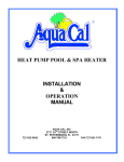 Aquacal H/AT100R Specifications