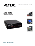 AMX AXB-TM5 Instruction manual
