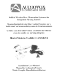 Audiovox CAMSBAR User manual