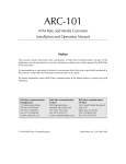 RAD Data comm ARC-101 Specifications
