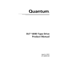 Quantum DLT 4000 Product manual