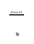 Zoom V3 9225 User guide