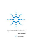 Agilent Technologies 81101A Programming instructions