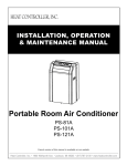 COMFORT-AIRE PS-121A Operating instructions