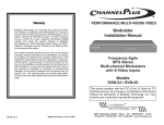 Channel Plus SVM-24 Installation manual