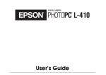 Epson PhotoPC L-410 User`s guide