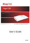 Draytek Vigor130 User`s guide