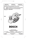 Bosch 3365 - 3-1/4 Planer w/ Parallel Guide Fence Specifications