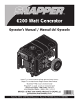 Briggs & Stratton 6200 Watt Operator`s manual