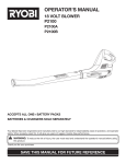 Ryobi P2100B Operator`s manual