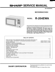Sharp R-204 Service manual