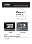 Cannon Canterbury Instruction manual