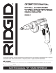 RIDGID R6000-1 Operator`s manual