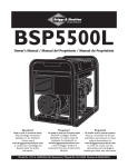 Briggs & Stratton BSP5500L Owner`s manual