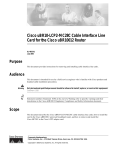 Cisco uBR10-LCP2-MC28C Specifications