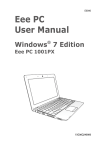 Asus Eee PC R061PT User manual