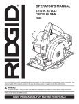 RIDGID R845 Operator`s manual