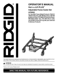 RIDGID WL1200 Operator`s manual