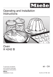 Miele H 4242 B Operating instructions