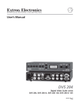Extron electronics DVS 204 D 12V Operating instructions