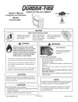 Quadra-Fire Santa Fe Pellet Stove Owner`s manual
