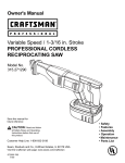 Craftsman 315.271290 Owner`s manual
