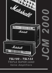 Marshall Amplification JCM 2000 TSL 60 Instruction manual