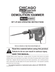 Chicago Electric DEMOLITION HAMMER 93853 Operating instructions