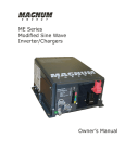 Magnum Energy ME Series Owner`s manual