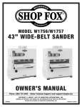 Woodstock SHOP FOX W1757 Owner`s manual