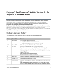 Polycom RealPresence Mobile, Version 3.1 for Apple iOS Release