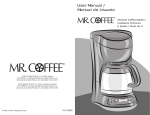Mr. Coffee UNT83 User manual
