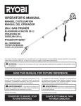 Ryobi RY52604 Operator`s manual