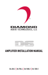 Diamond Audio Technology D6 Series Installation manual