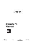 CMW HT220 Operator`s manual
