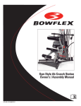 Bowflex Gym Style Ab Crunch Station Owner`s manual