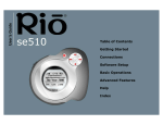 Rio SE510 Specifications