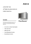 Acer PDP 7859 Instruction manual
