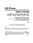 ESI Cordless Handset User`s guide