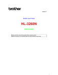 Brother HL-3260N User`s guide