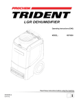 Prochem Trident LGR 10079000 Operating instructions