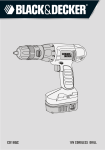 Black & Decker Cordless Drill Technical data