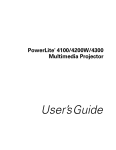 Epson PowerLite 4100 User`s guide
